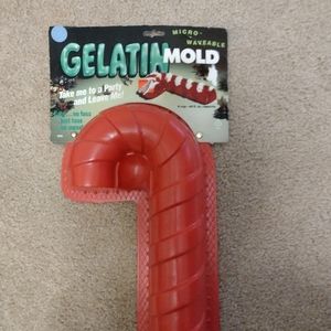 Ensar Disposable plastic red gelatin mold candy cane vintage Christmas